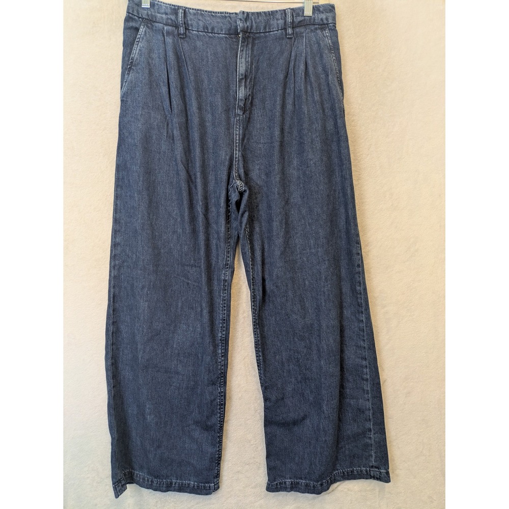 Gap Wide Leg Ultrasoft Denim Pants Women's‎ 14 Blue High Rise
